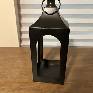 Black Metal Candle Holder Lantern Decorative, In/Outdoor Use 10.5x4” Set Of 4